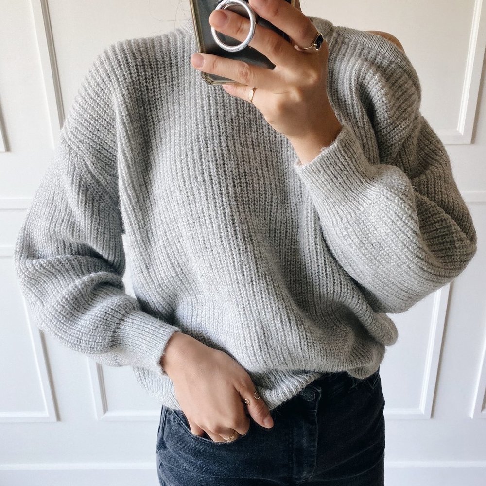 IRO asymmetrical cold shoulder sweater size 1 XS